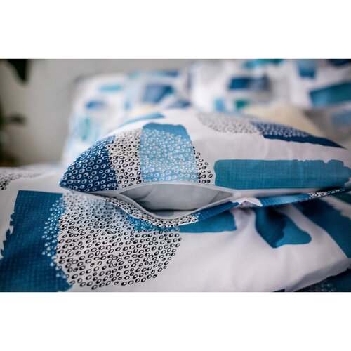 Bavlnené obliečky Abstract blue, 140 x 200 cm, 70 x 90 cm, 40 x 40 cm