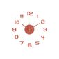 Karlsson 6001RD design zegar samoprzylepny czerwony, średnica 40 cm