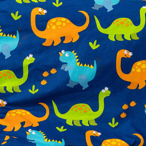 4Home Detské bavlnené obliečky do postieľky Dino, 100 x 135 cm, 40 x 60 cm