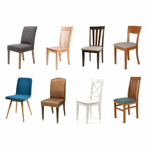 Restilo Napinac za stol Sento temno rjava, 48 x 48x 58 + 10 cm, komplet 6 kosov