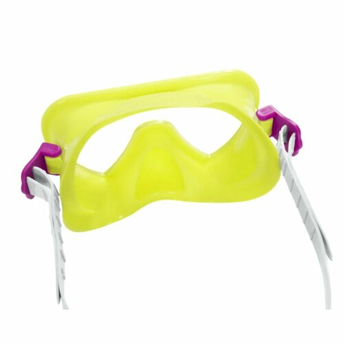 Bestway Schnorchelset Lil Flapper - Flossen, Taucherbrille, Schnorchel, gelb-rosa