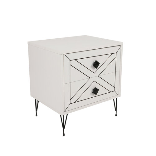Nachttisch Luna White