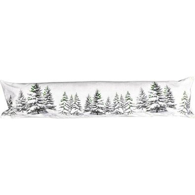 Perna decorativă de Crăciun pentru ferestre, copaci albi, 20 x 85 cm