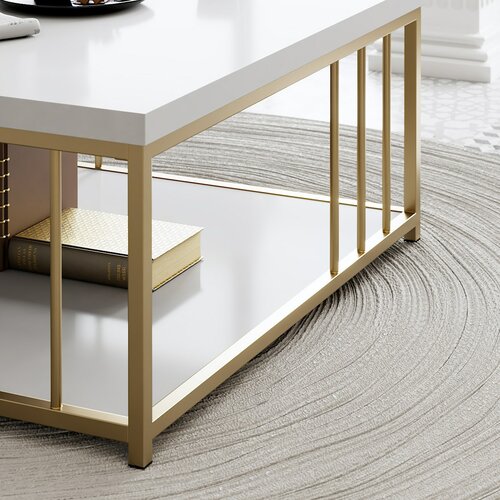 Couchtisch Zenn White and Gold