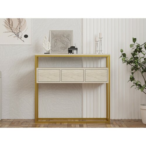 Măsuță Guarda Travertine and Gold