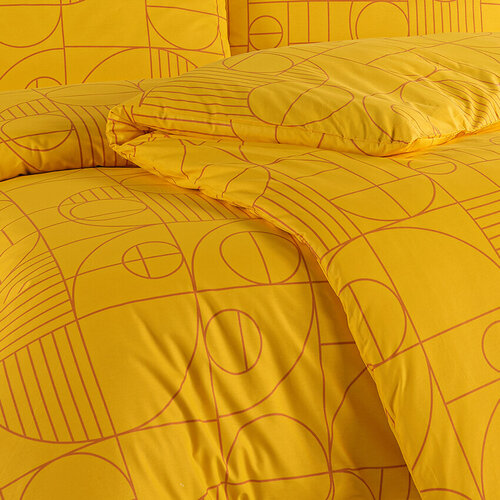 BedTex pamut ágynemét Geo Ray Flower, 140 x 200 cm, 70 x 90 cm