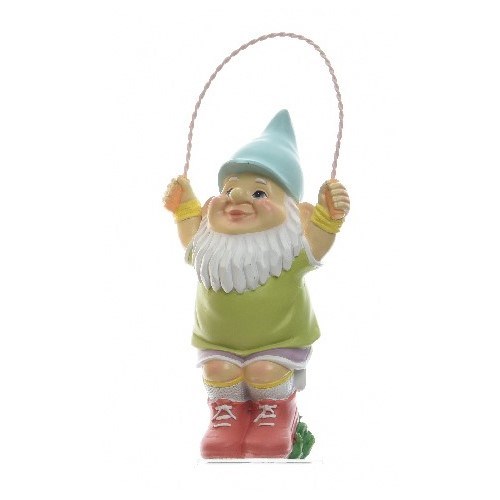 Záhradná dekorácia Trpaslík a švihadlo, 22,5 cm