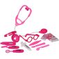 Doctor játék készlet gyerekeknek rózsaszín, 12 db