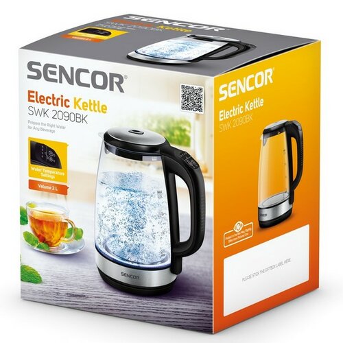 Sencor SWK 2090BK elektromos vízforraló, feketeszínű