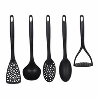 Set 5 ustensile de bucătărie EH Nylon, negru Set 5 ustensile de bucătărie EH Nylon, negru
