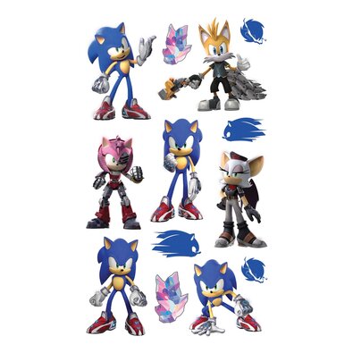 3D nalepke Sonic, 8 x 14 cm
