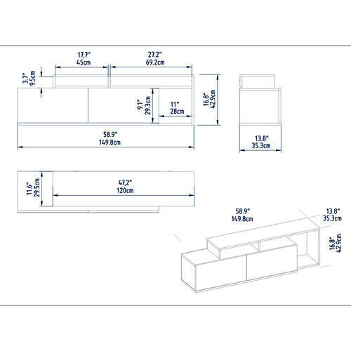 Televízny stolík Nexera Walnut