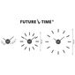 Future Time FT9400BK Modular black Designové samolepicí hodiny, pr. 40 cm