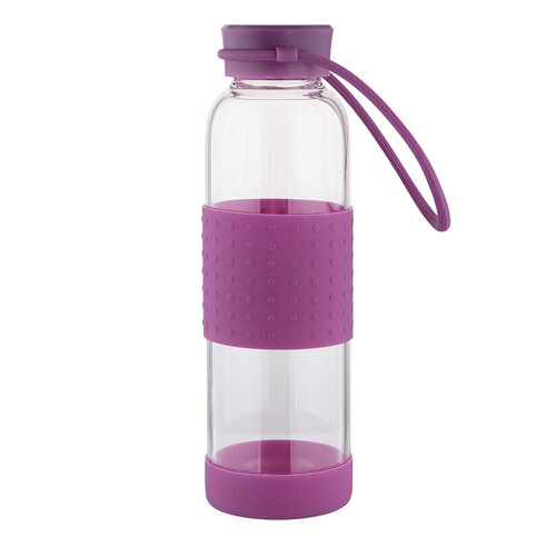 Altom Skleněná láhev na vodu 550 ml, fialová
