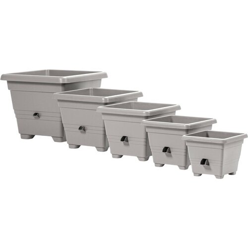 Plastia Selbstbewässernder Pflanzkübel Bergamotte, Hellgrau, 60 x 60