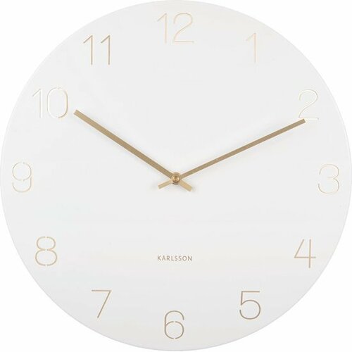 Levně Karlsson 5762WH designové nástěnné hodiny, pr. 40 cm