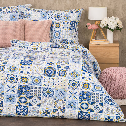 4Home Krepp-Bettwäsche Azul, 140 x 220 cm, 70 x 90 cm