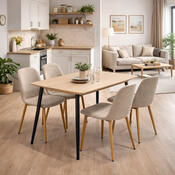 Scaune de sufragerie LARS, latté, 4 buc.