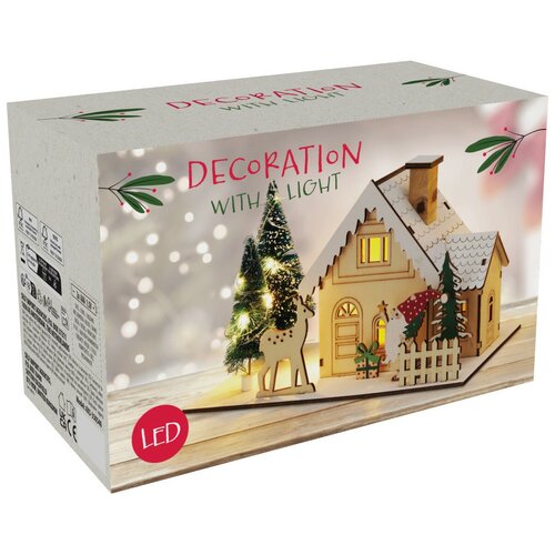 Decorațiune LED de Crăciun Casă de iarnă, 20x10x12,5cm, decor 2
