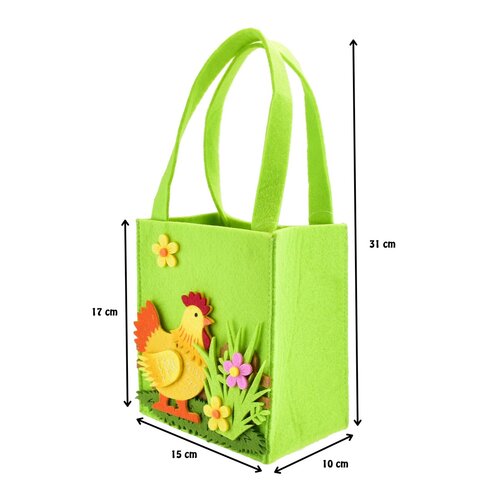 Sac pentru ouă de Paște din fleece, 15 x 32 x 10cm