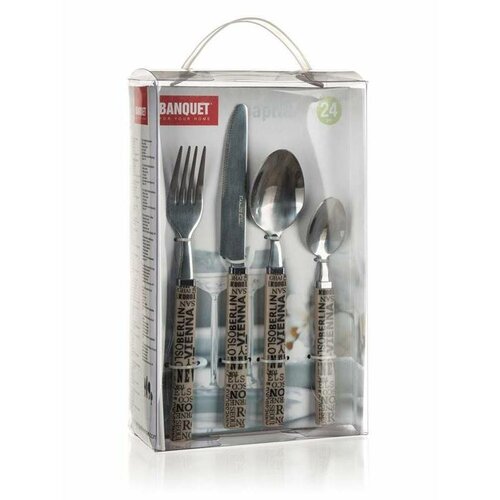 Banquet Edelstahlbesteck mit Kunststoffgriff CAPITAL, 24 Teile