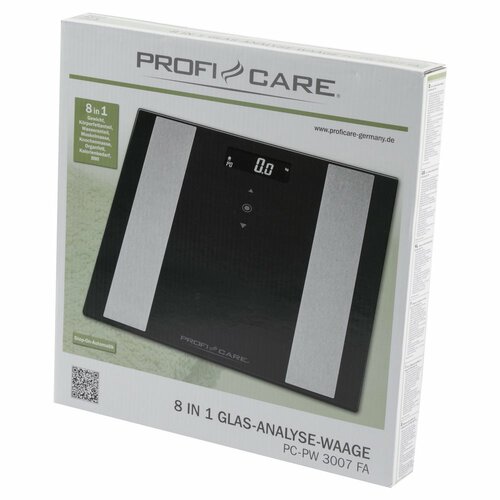 ProfiCare PC-PW 3007 skleněná analytická váha 8v1, černá