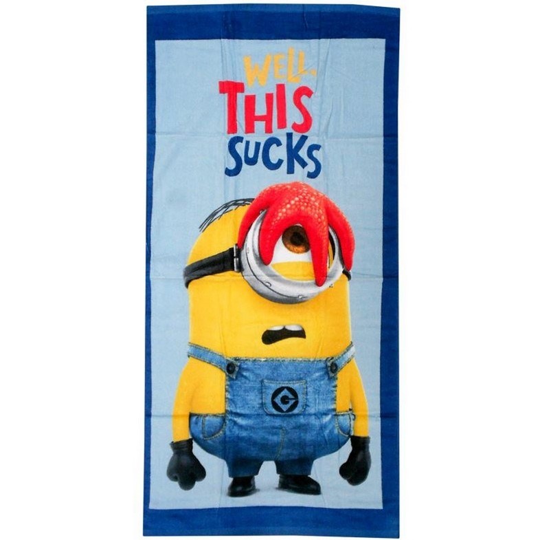 Cure Pink Osuška Mimoni Well This Sucks, 70 x 140 cm