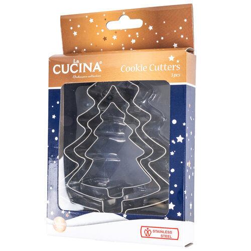 La Cucina Foremki do wykrawania bożonarodzeniowe Choinka, 3 szt.