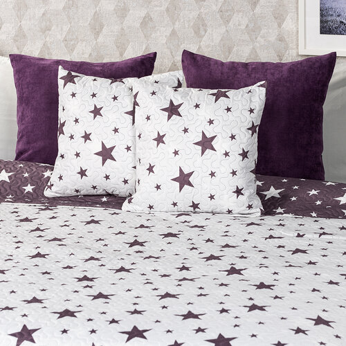 4Home Stars Tagesdecke, 220 x 240 cm, 2 St. 40 x 40 cm