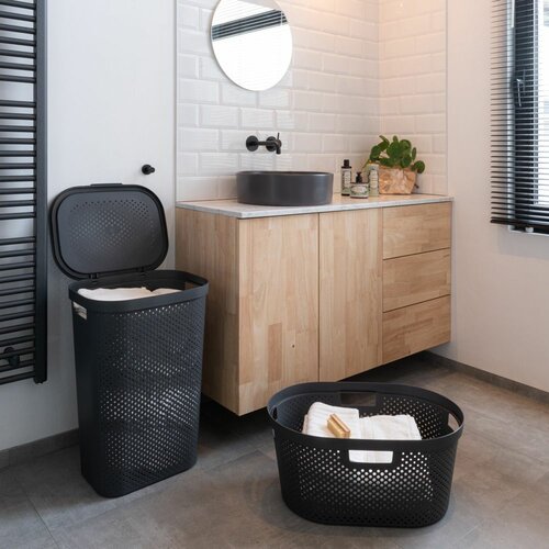 Curver Koš za umazano perilo INFINITY 59 l, temnosiva