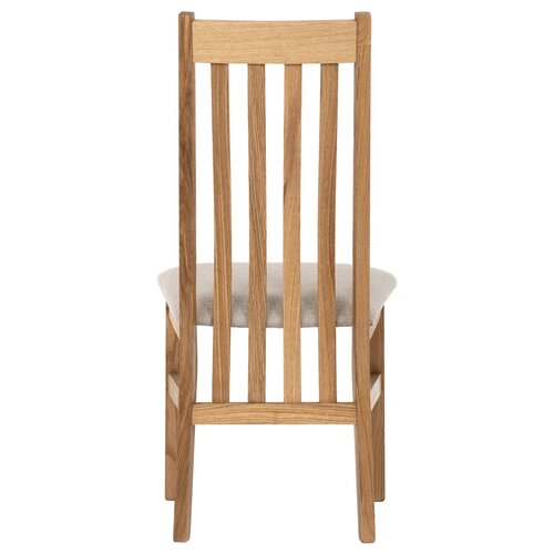 Krzesło do jadalni z litego drewna CRM2, dąb, beżowy