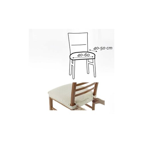 Multielastický potah na sedák na židli Baden Big, 50 x 60 cm, sada 2 ks