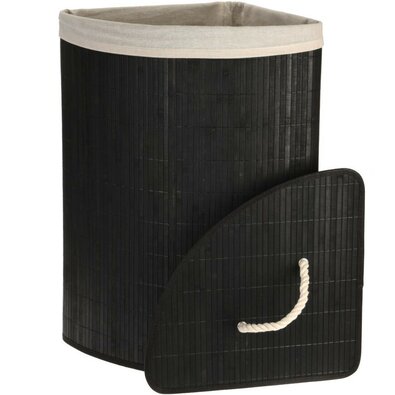Kotiček za umazano perilo Bamboo, črn