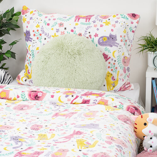 Lenjerie de pat din microflanel 4Home PlayfulPaws, 140 x 200 cm, 70 x 90 cm