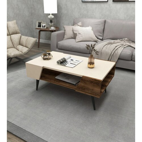 Couchtisch Aren Beige and Light Walnut