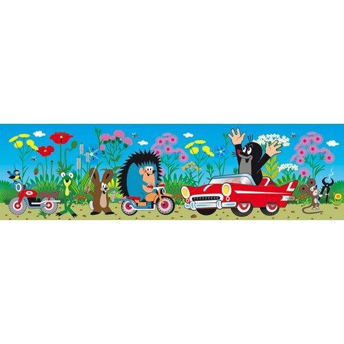 Poster autocolant Cârtiță și mașină, 500 x 14 cm