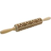 Toro Holzroller mit Rentierdekoration, 38 cm