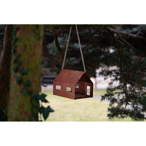 Casa Madáretető 30 x 21 x 23 cm, corten CORGARDEN1040