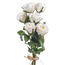 Umělá květina růže 65 cm bílá dárkové balení 6 ks