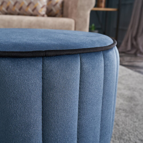 Taboret Rose Puf Blue