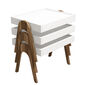 Skladací stôl Roma White, 3 ks