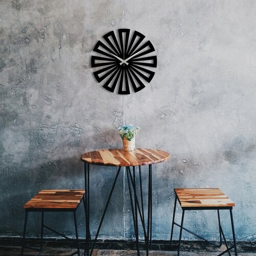 Nástěnné hodiny Enzo S003 Black, 48 x 48 cm