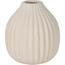 Gerippte Vase Maeve, 12 x 14 cm, Dolomitbeige,