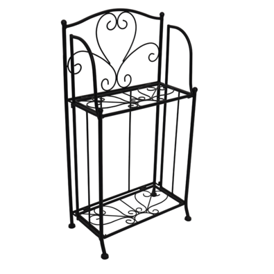 Klappbares Metallregal Manulo, Schwarz