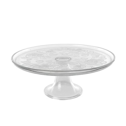Serviertablett aus Glas für Torte Rose, 30 cm
