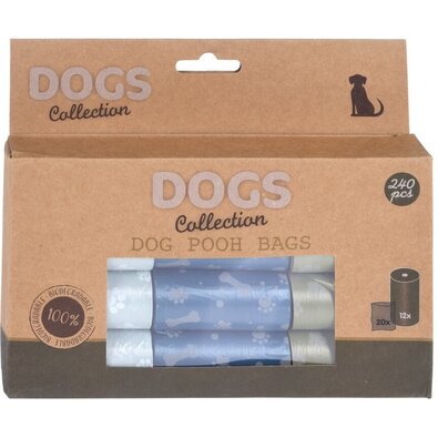 Dogs Set of 12 rolls of bio bags for dog excrement