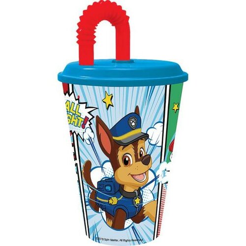 Obrázok  Plastový téglik so slamkou Paw patrol 430ml