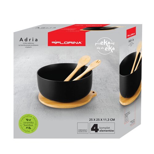 Set pentru salată Florina Adria 3,5 l, negru