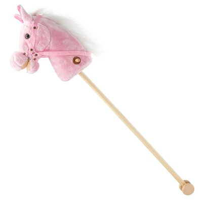 Baby Mix Hobby Horse z zvokom in kolesci Rosie roza, 95 x 23 x 23 cm