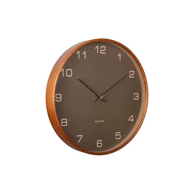 Karlsson 5993MG ceas de perete design, maro,diametru 40 cm